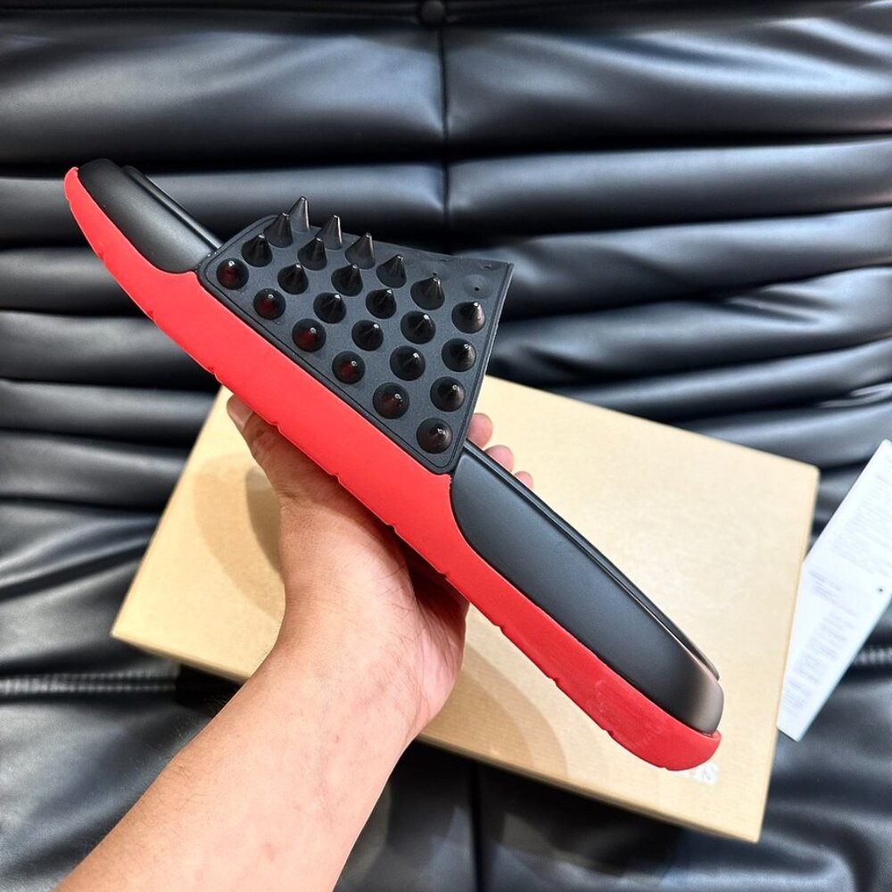 CHRISTIAN LOUBOUTIN RUBBER MULE SLIDE SANDALS MEN - Picture 6 of 9